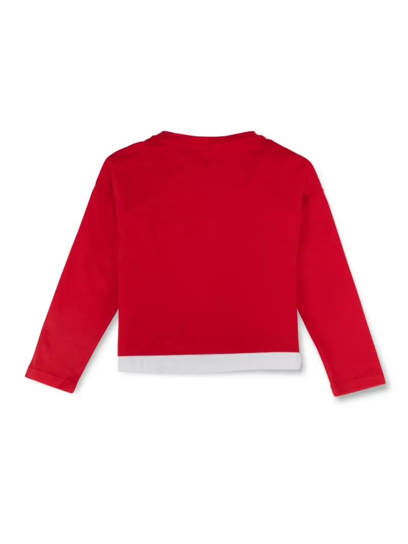 Gini And Jony Girls Cotton Round Neck Half Sleeves Knits Top