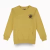 Gini And Jony Boys Yellow Graphic Print Cotton Sweat Shirt Full Sleeves