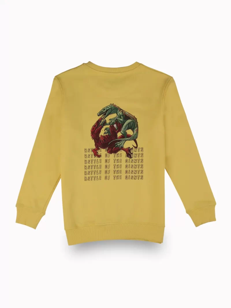 Gini And Jony Boys Yellow Graphic Print Cotton Sweat Shirt Full Sleeves