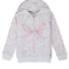 Gini And Jony Girls White Tropical Print Cotton Knits Jacket Full Sleeves 9-12 Months