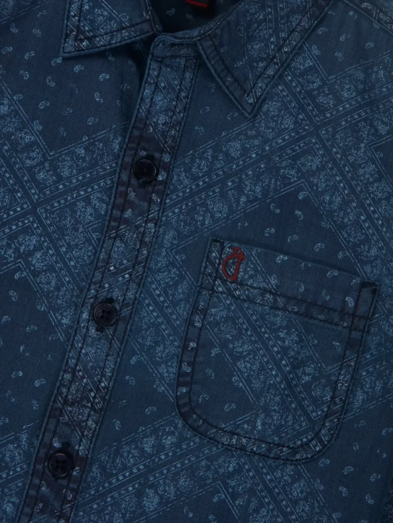 Gini And Jony Boys Solid Cotton Shirt