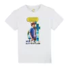 Gini And Jony Boys White Digital Print Cotton T-Shirt Half Sleeves