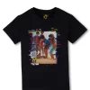 Gini And Jony Boys Black Digital Print Cotton T-Shirt Half Sleeves