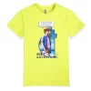 Gini And Jony Boys Lime Digital Print Cotton Single Jersey T-Shirt Half Sleeves