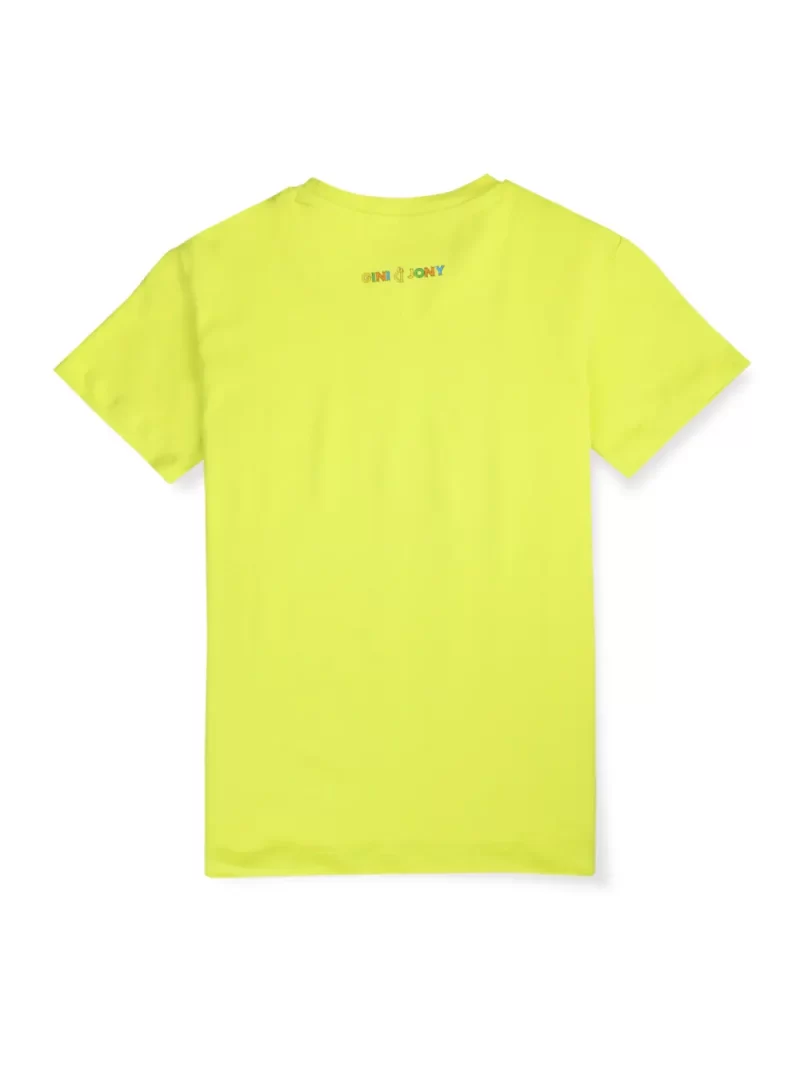 Gini And Jony Boys Lime Digital Print Cotton Single Jersey T-Shirt Half Sleeves