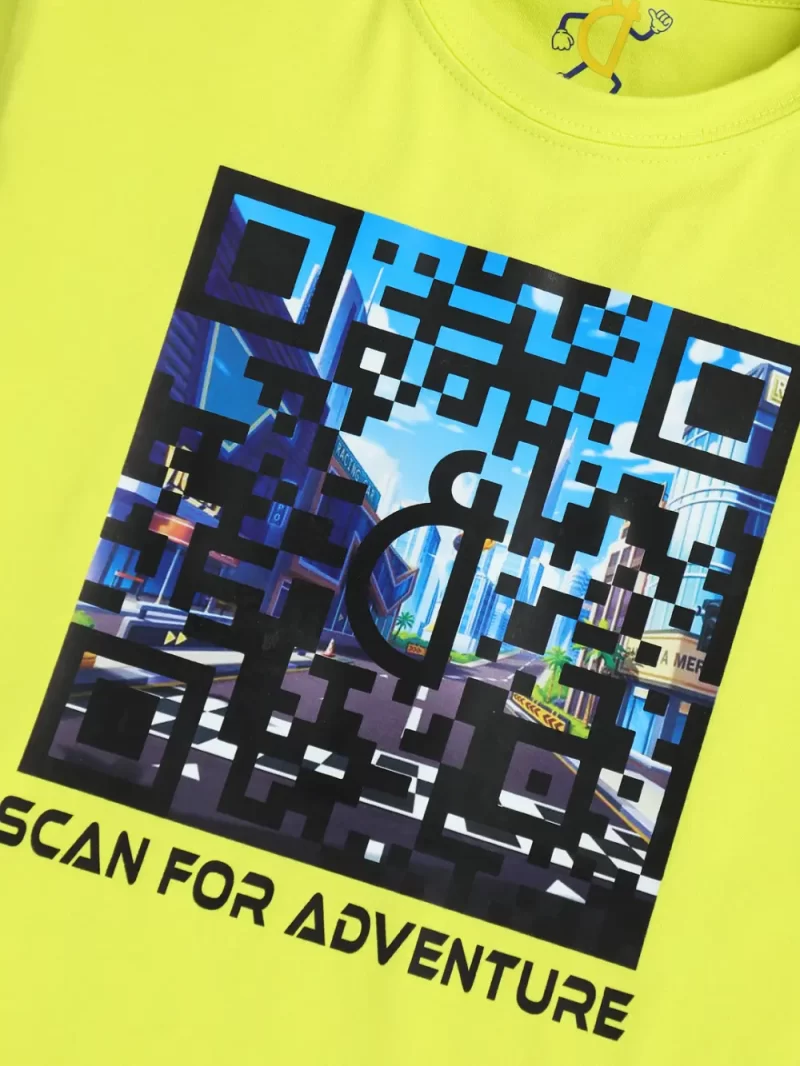 Gini And Jony Boys Lime Digital Print Cotton Single Jersey T-Shirt Half Sleeves