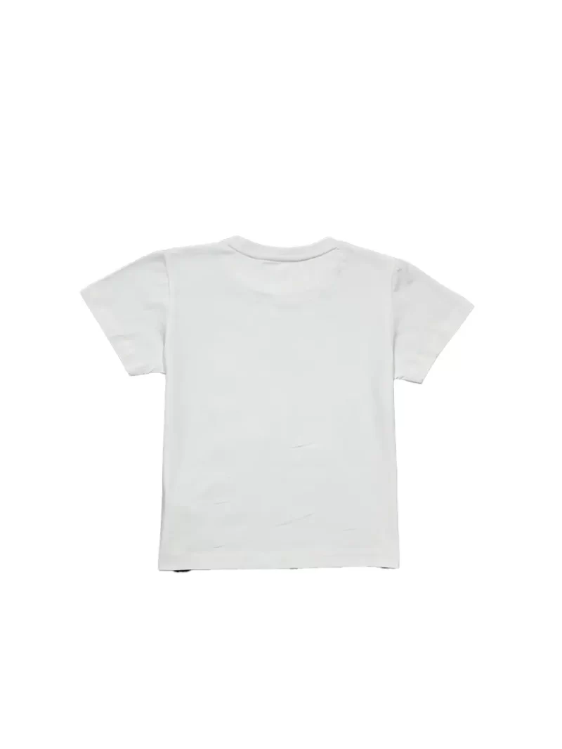 Gini And Jony Girls White Digital Print Lycra Knits Top Half Sleeves 9-10 Years