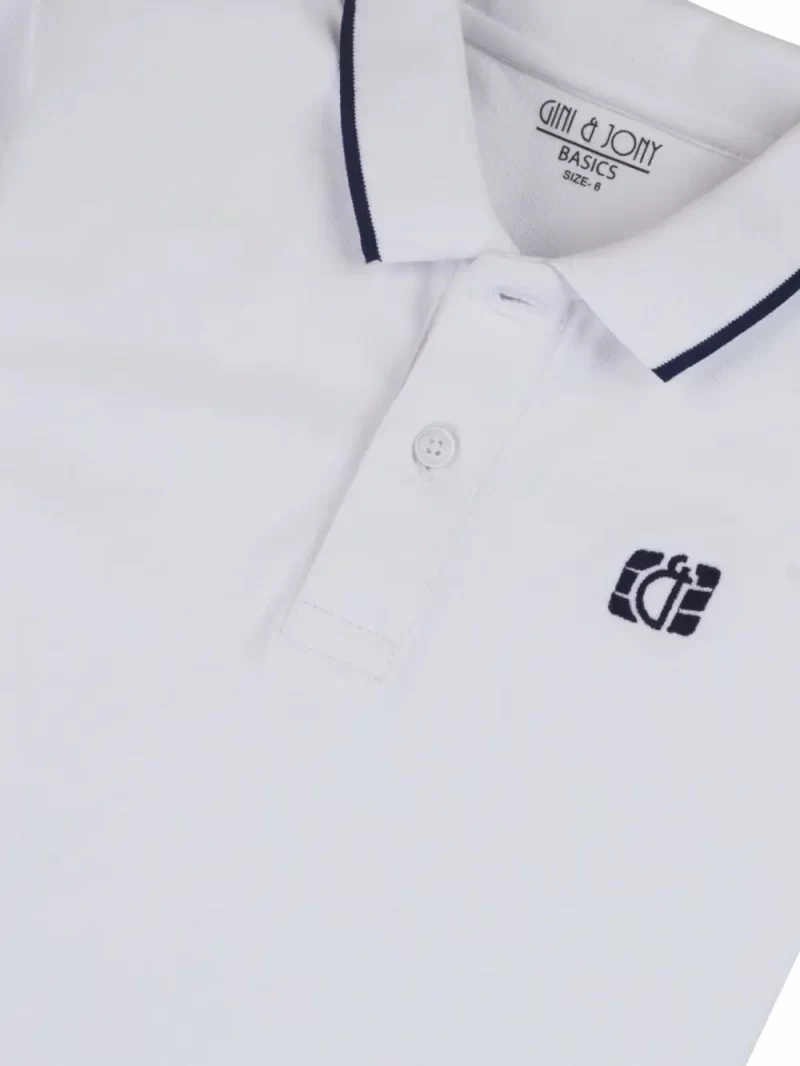 Gini & Jony Boys Solid Spread Collar Half Sleeves Shirt