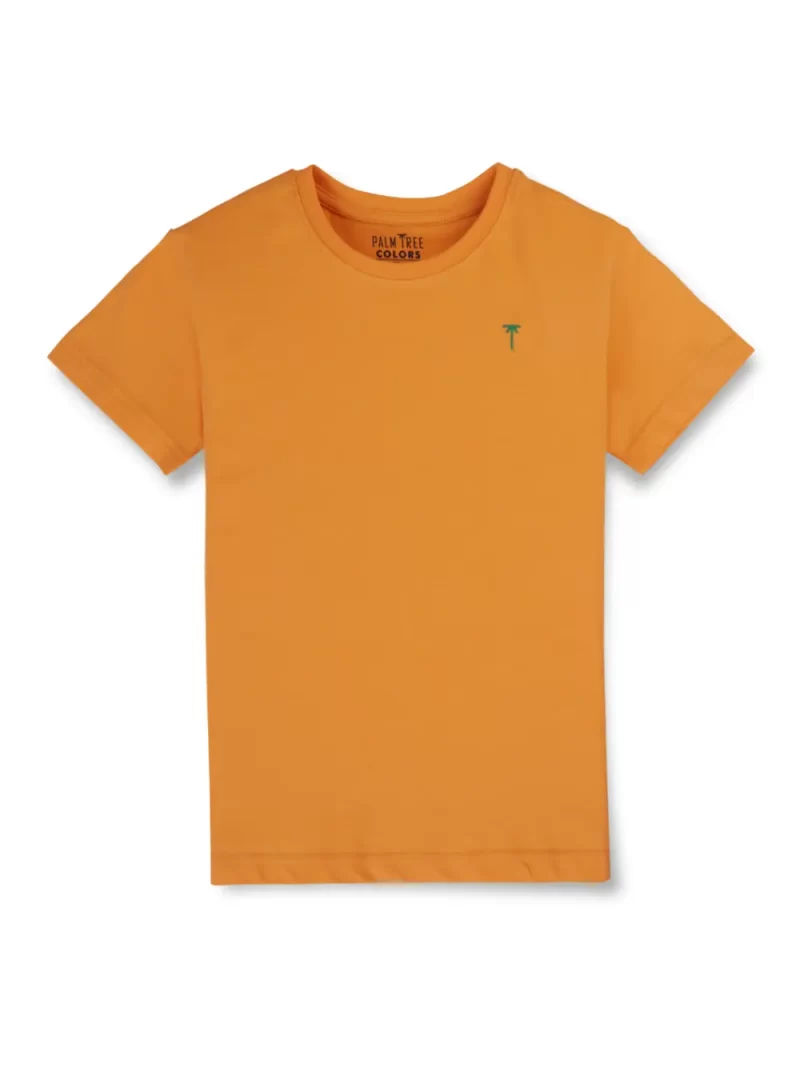 Gini And Jony Boys Orange Graphic Print Cotton T-Shirt Half Sleeves