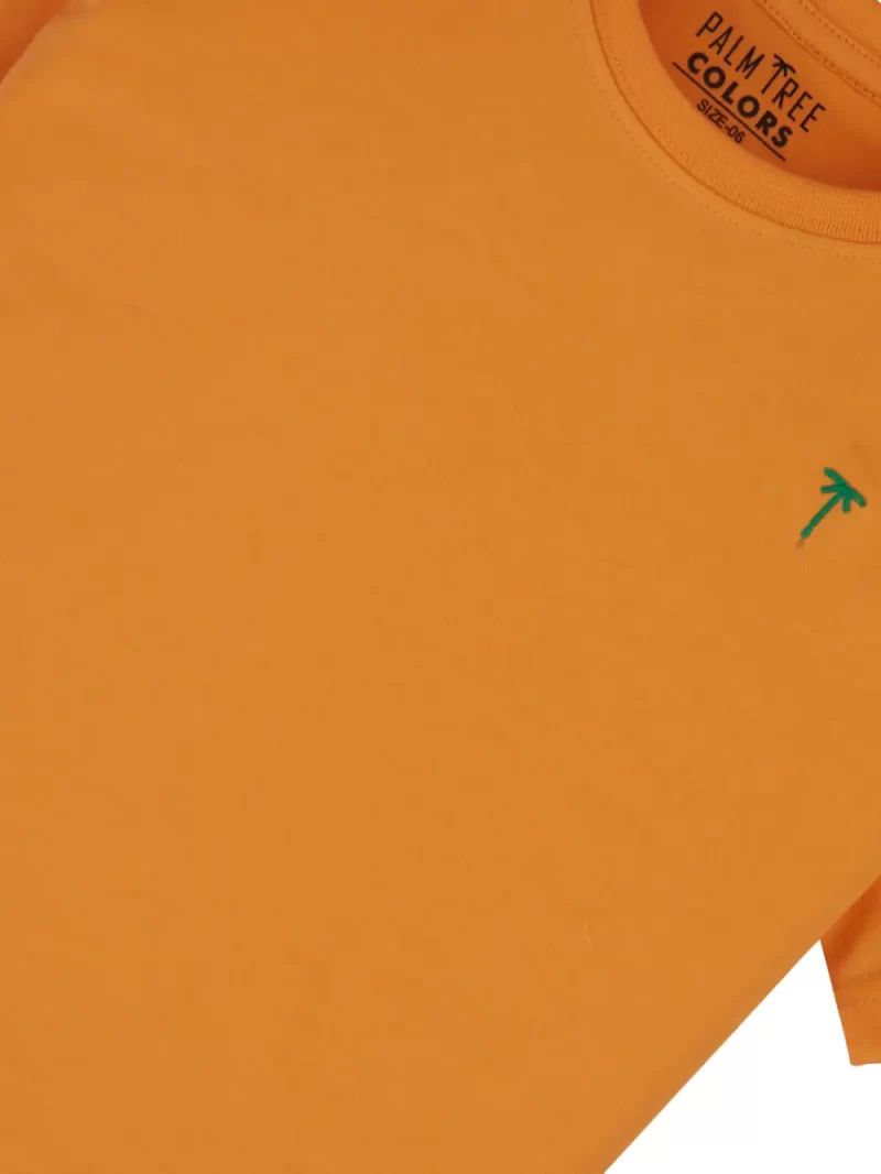 Gini And Jony Boys Orange Graphic Print Cotton T-Shirt Half Sleeves