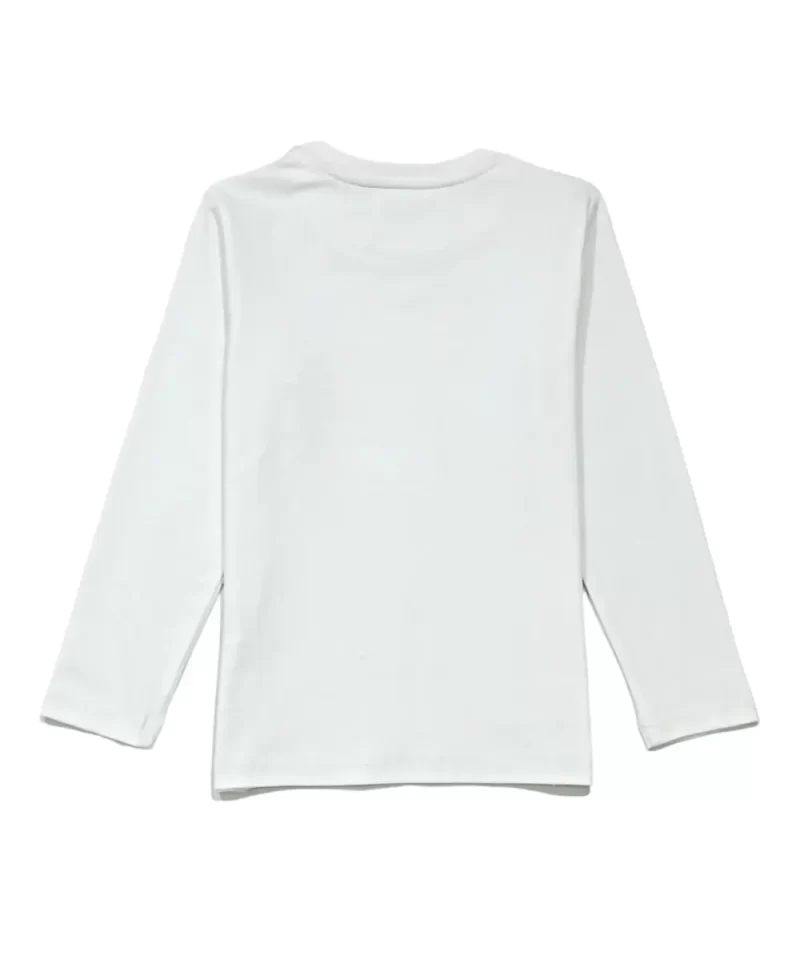 Gini And Jony Girls White Solid Cotton Knits Top Half Sleeves 3-4 Years