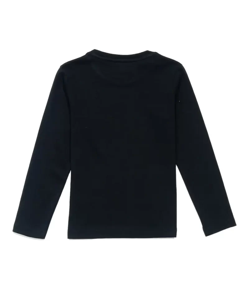 Gini And Jony Girls Black Solid Cotton Knits Top Half Sleeves 3-4 Years