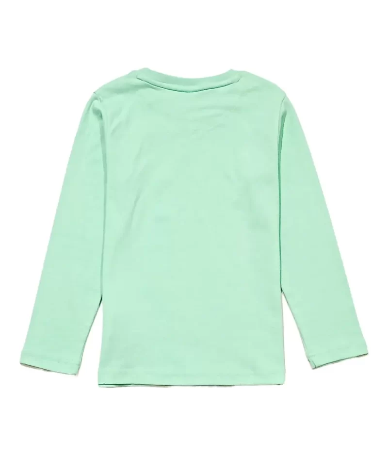 Gini And Jony Girls Green Solid Cotton Knits Top Half Sleeves 3-4 Years