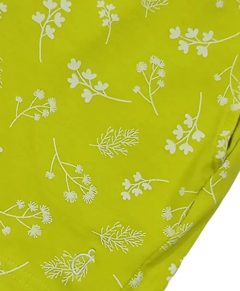 Gini And Jony Girls Green Floral Print Cotton Shorts Elasticated