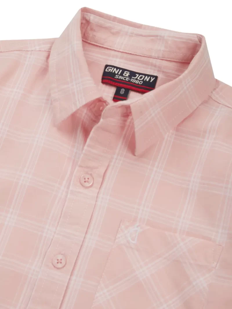 Gini And Jony Boys Solid Cotton Shirt