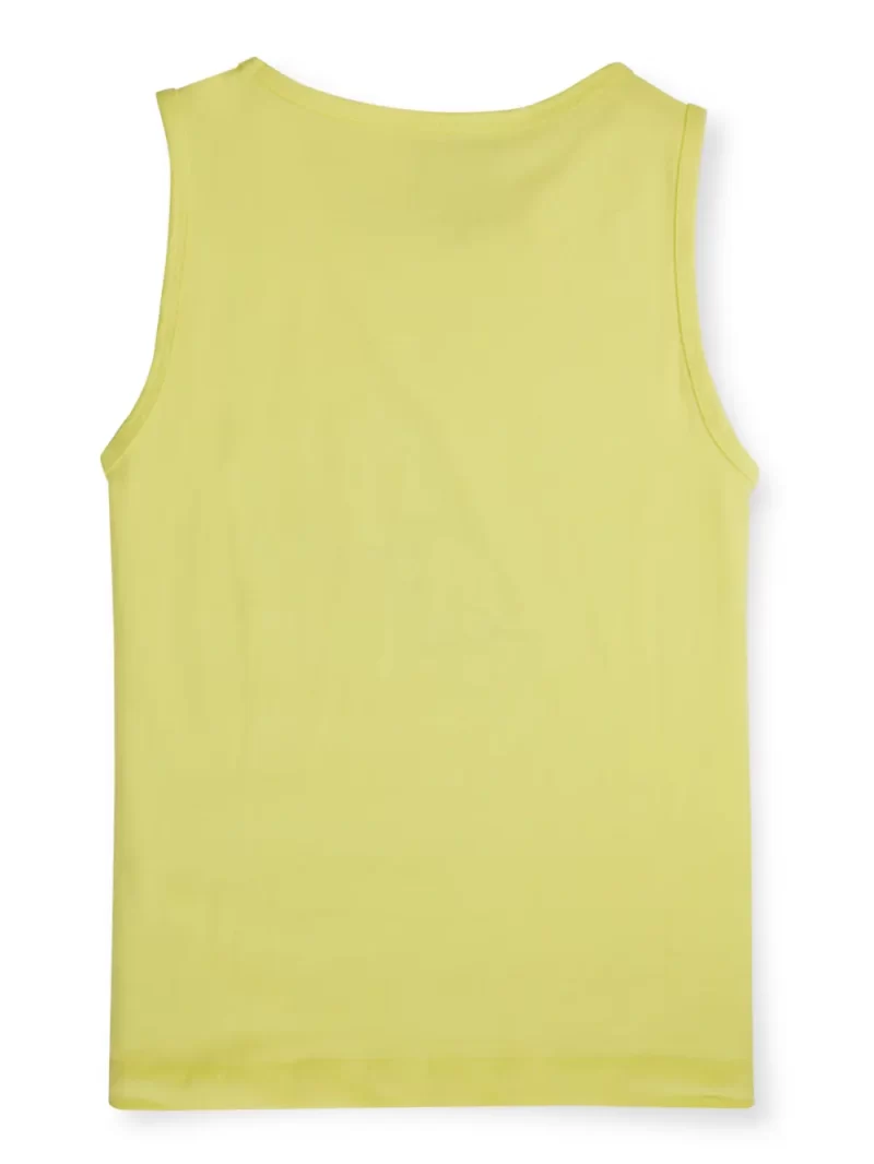 Gini And Jony Boys Yellow Graphic Print Cotton Sando Sleeveless