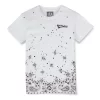 Gini And Jony Boys White Paisley Print Cotton T-Shirt Half Sleeves
