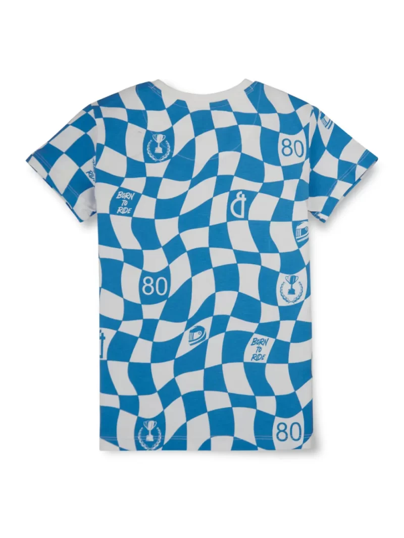 Gini & Jony Boys' Blue T-Shirt Knitshand-Wash Regular Fit