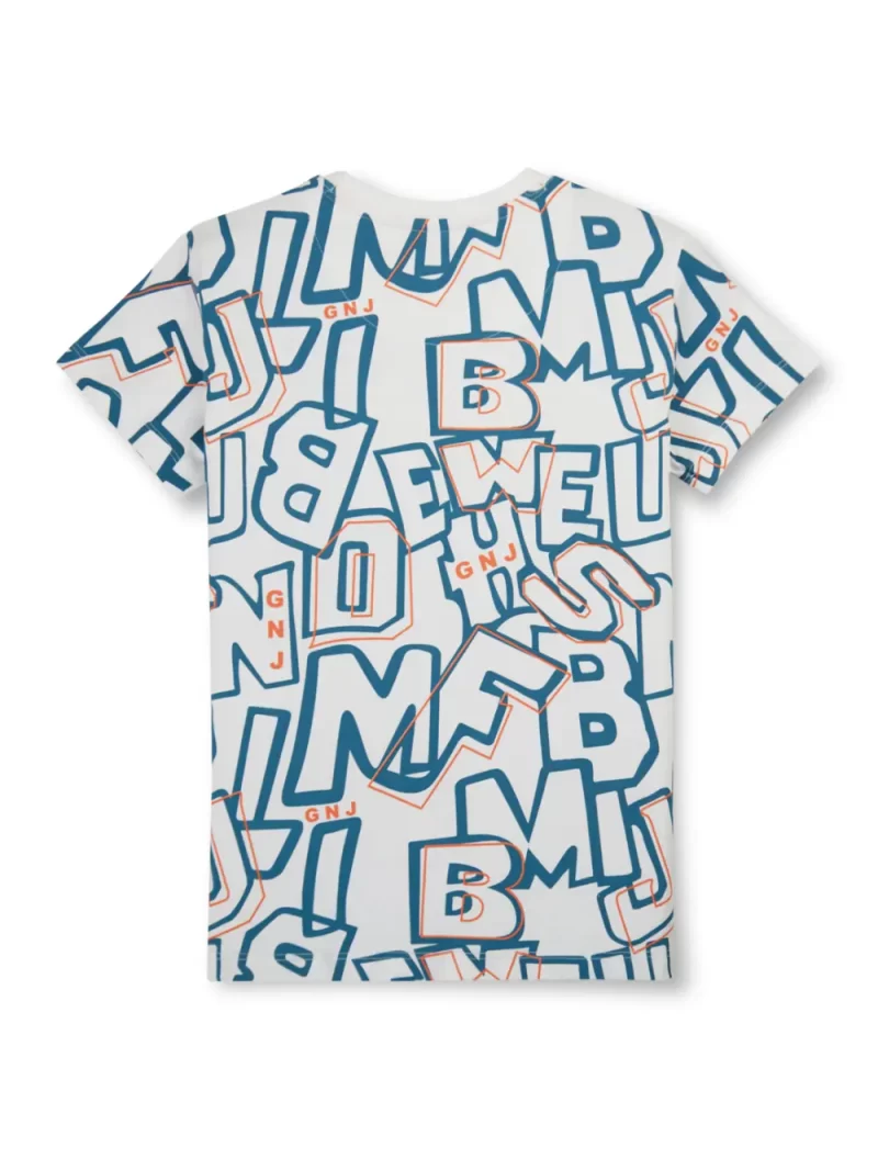 Gini & Jony Boys' Blue T-Shirt Knitshand-Wash Regular Fit