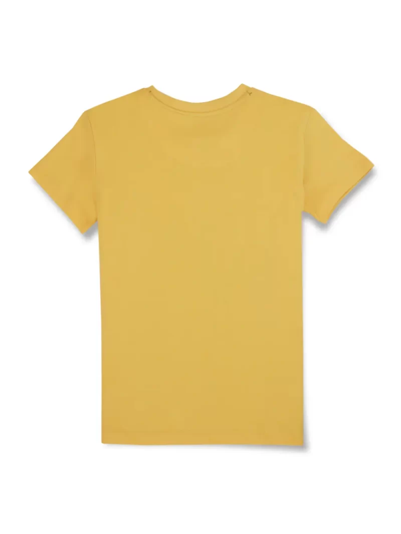 Gini And Jony Boys Yellow Tropical Print Cotton T-Shirt Half Sleeves
