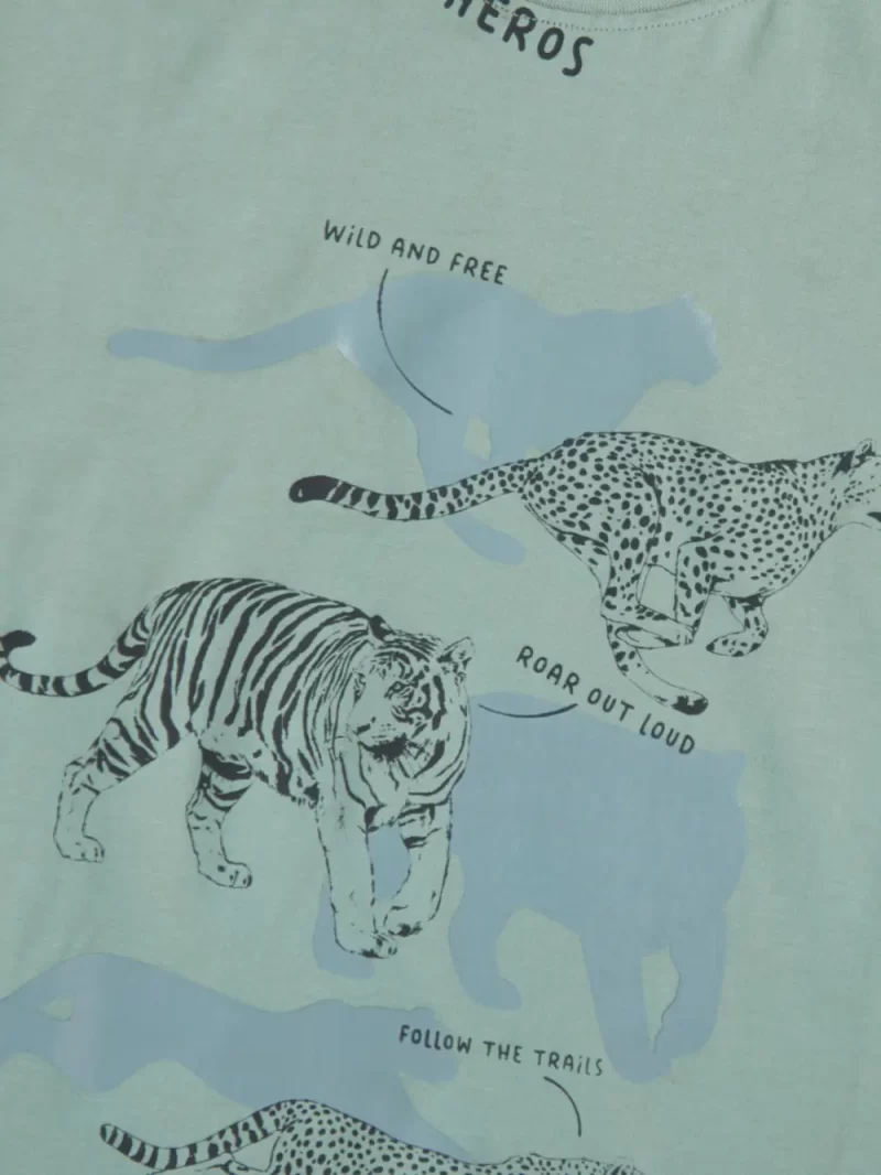 Gini & Jony Boys' Blue T-Shirt Knitshand-Wash Regular Fit