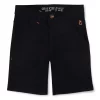 Gini And Jony Boys Black Solid Twill Elasticated Bermuda