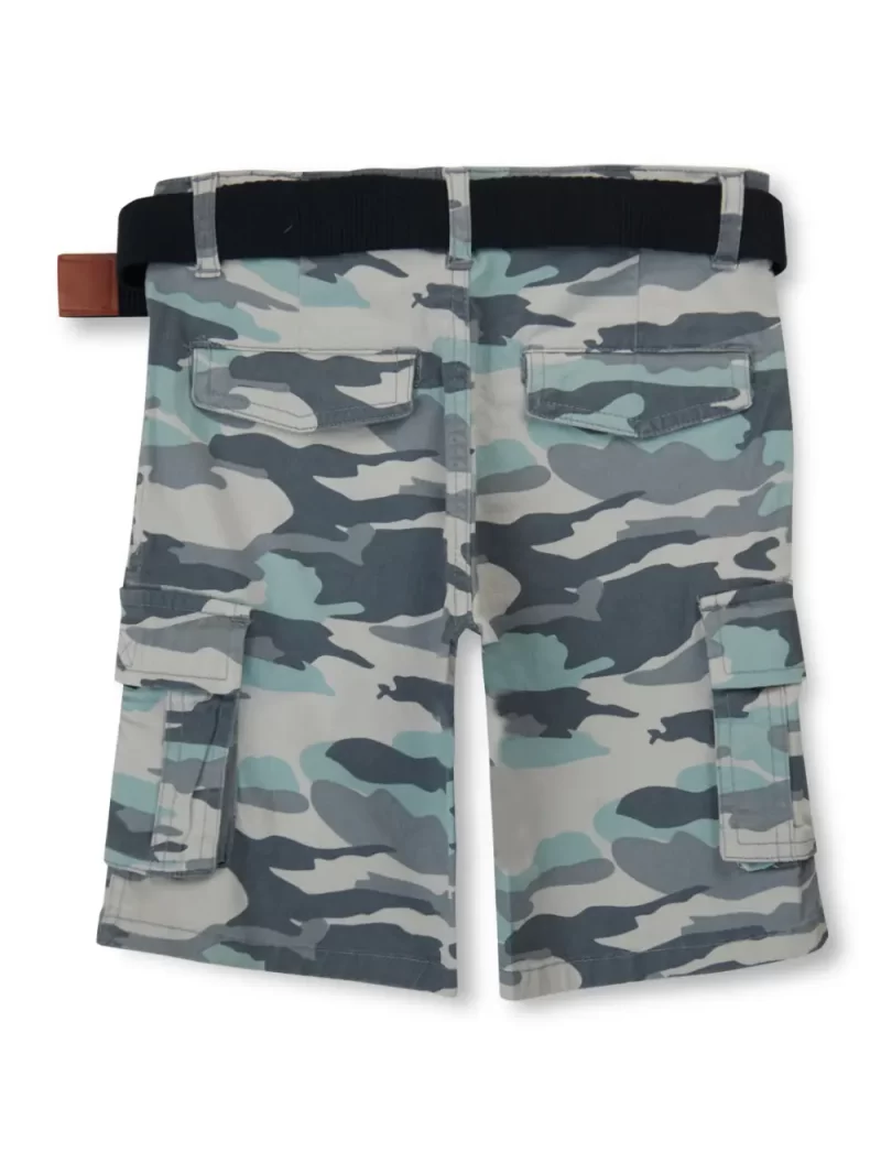 Gini And Jony Boys Multicolor Camouflage Cotton Bermuda Elasticated