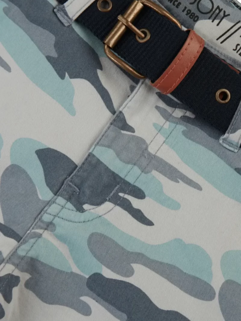 Gini And Jony Boys Multicolor Camouflage Cotton Bermuda Elasticated