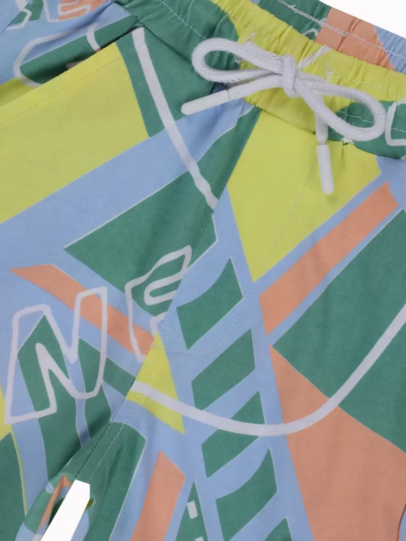 Gini And Jony Boys Multi Color Abstract Cotton Co-Ordinate Set