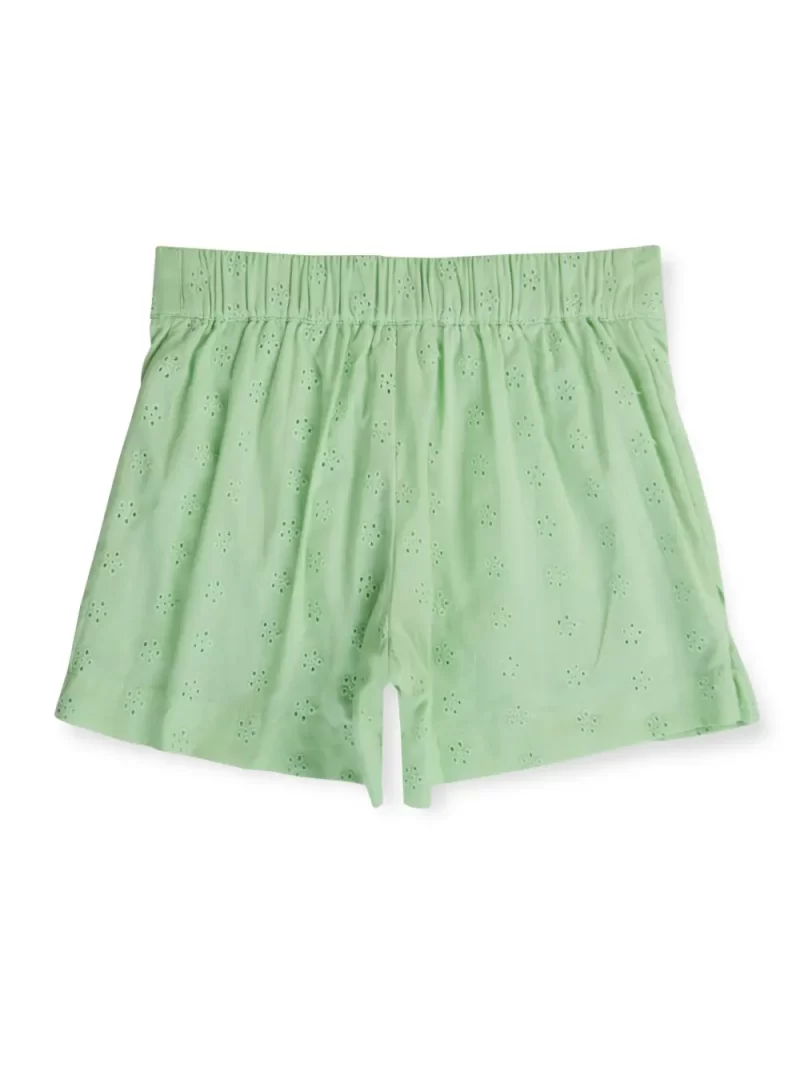 Gini And Jony Girls Green Eyelet Cotton Skort Elasticated