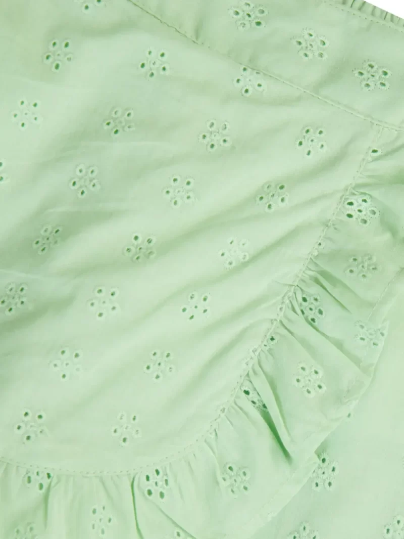 Gini And Jony Girls Green Eyelet Cotton Skort Elasticated