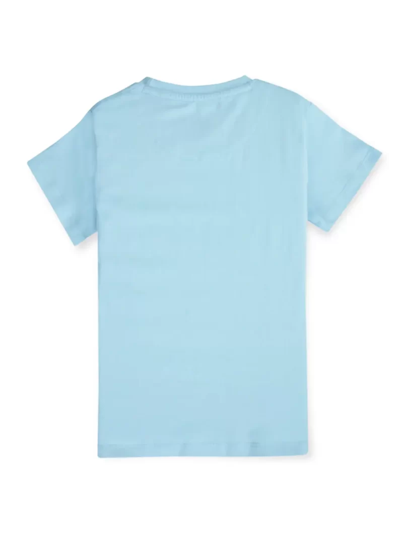 Gini And Jony Girls Blue Graphic Print Cotton Knits Top Half Sleeves 9-10 Years