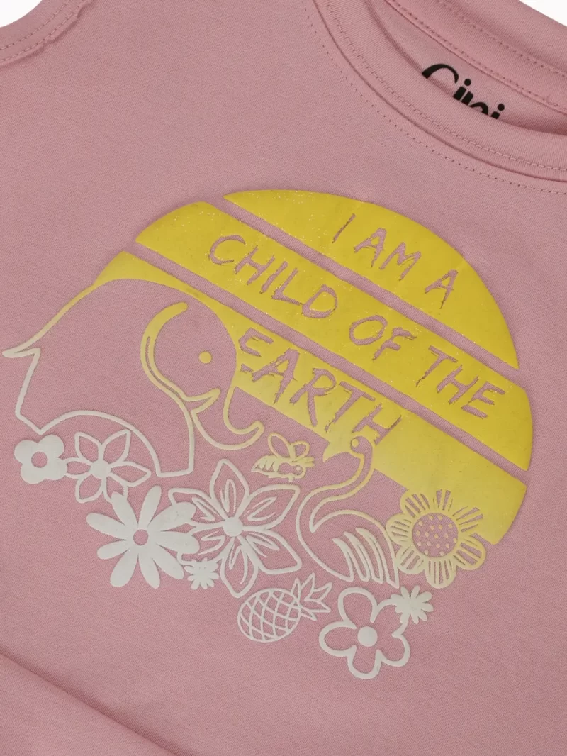 Gini And Jony Girls Pink Graphic Print Cotton Knits Top Sleeveless 9-10 Years