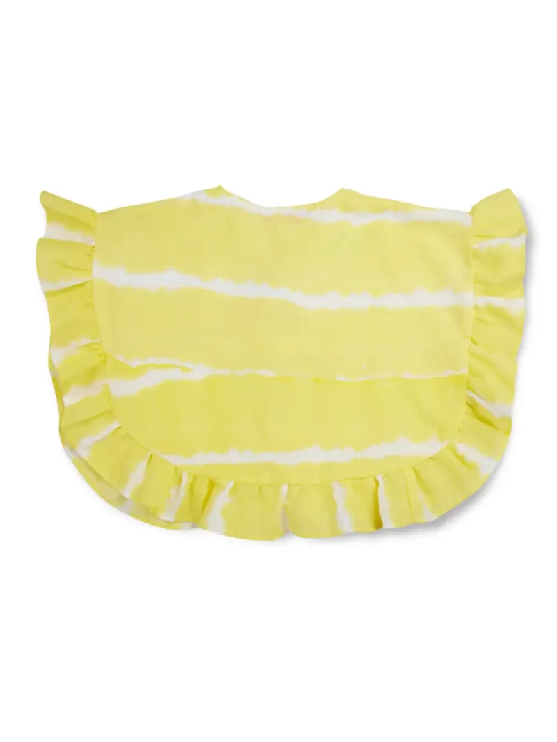 Gini And Jony Girls Yellow Abstract Cotton Woven Top Half Sleeves 9-10 Years