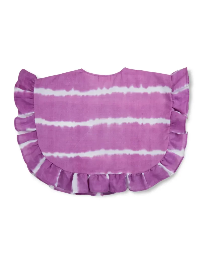 Gini And Jony Girls Purple Abstract Cotton Woven Top Half Sleeves 9-10 Years