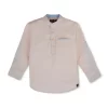 Gini And Jony Boys Peach Solid Cotton Shirt Full Sleeves