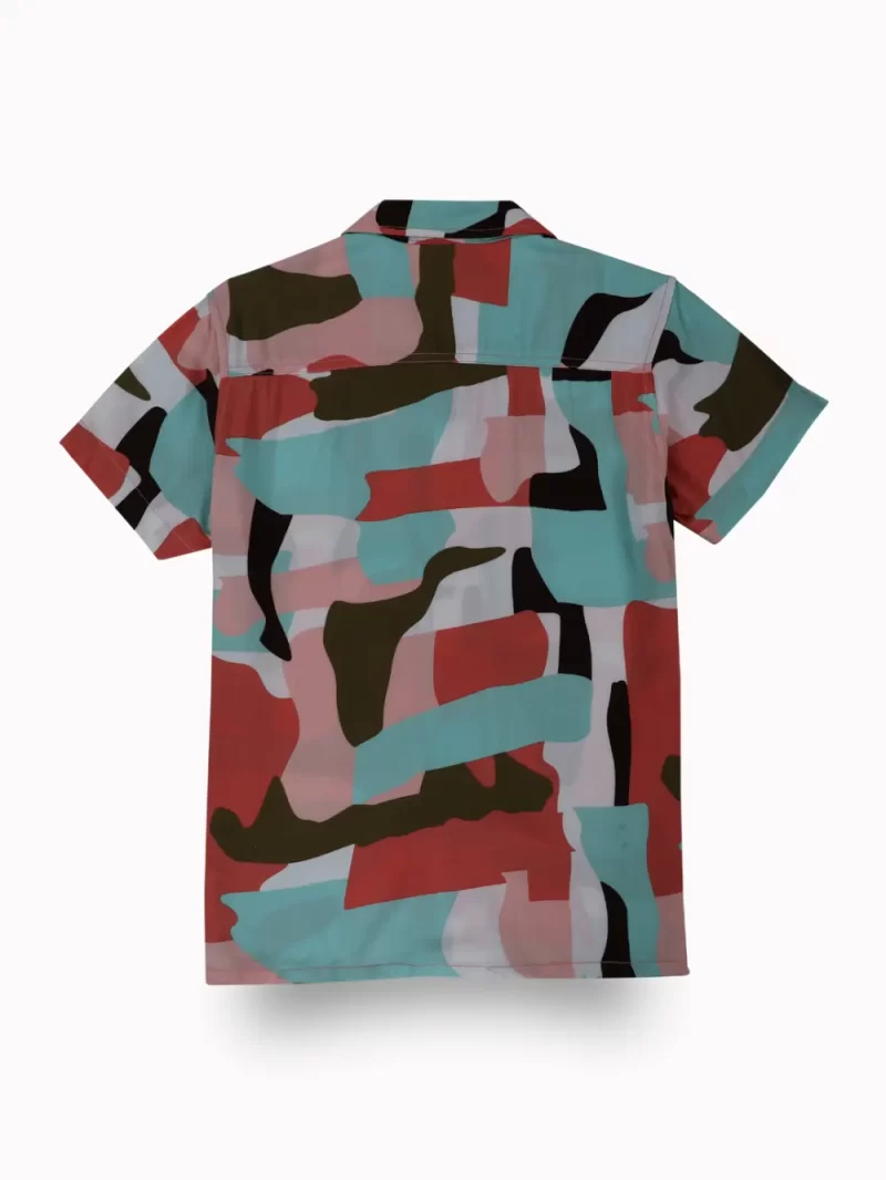 Gini And Jony Boys Multi Color Abstract Cotton Shirt Half Sleeves