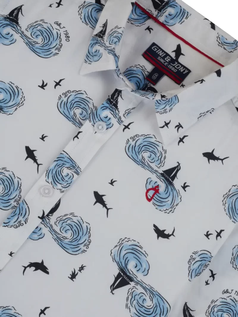 Gini And Jony Boys Solid Cotton Shirt