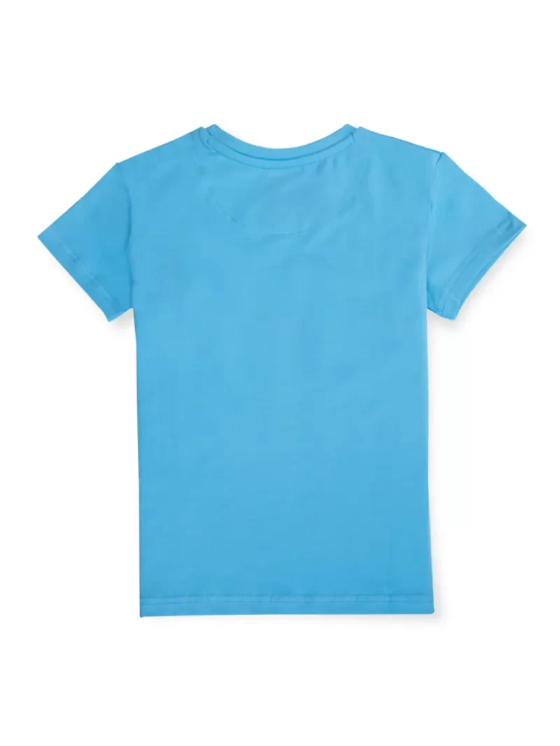 Gini & Jony Boys' Blue T-Shirt Knitshand-Wash Regular Fit