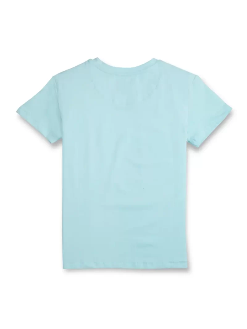 Gini & Jony Boys' Blue T-Shirt Knitshand-Wash Regular Fit