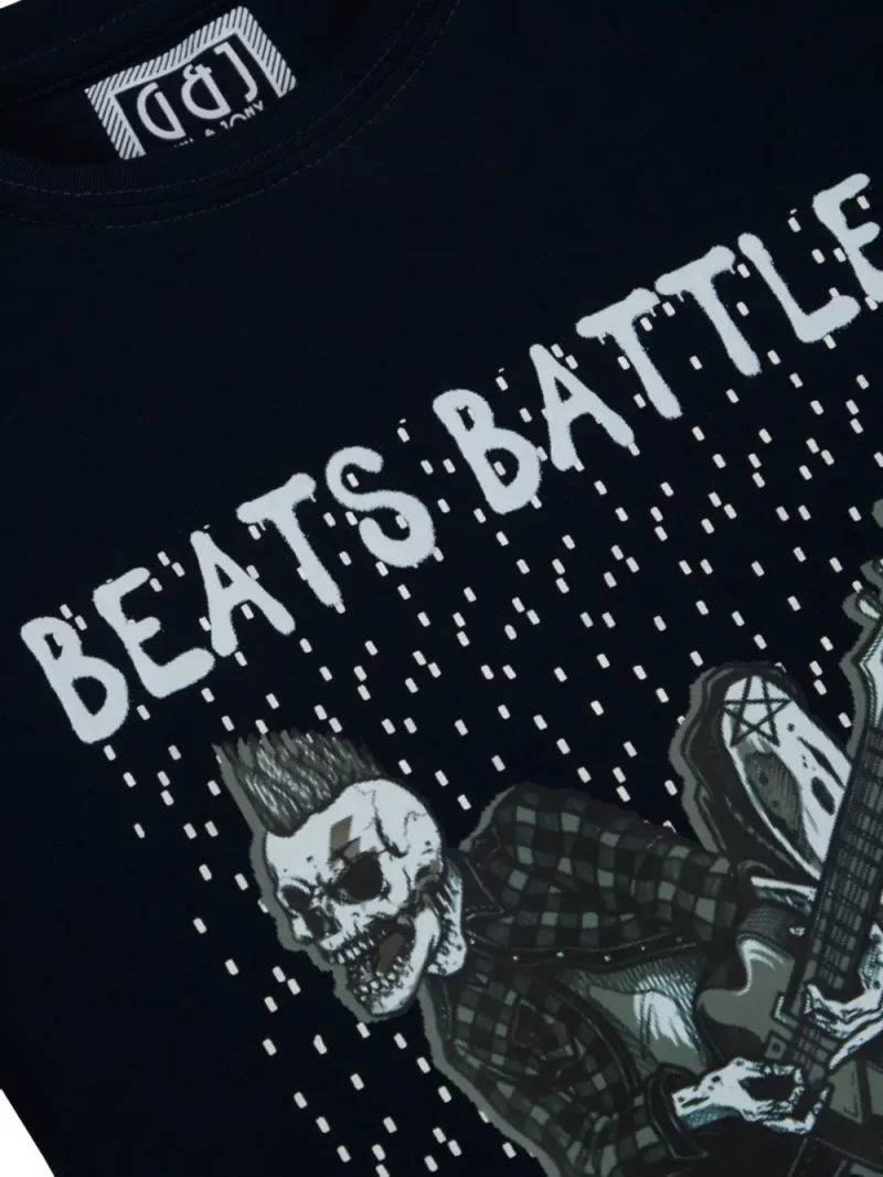 Gini & Jony Half Sleeves Beach Theme Printed Tee - Purple