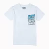 Gini And Jony Boys White Typographic Print Cotton T-Shirt Half Sleeves