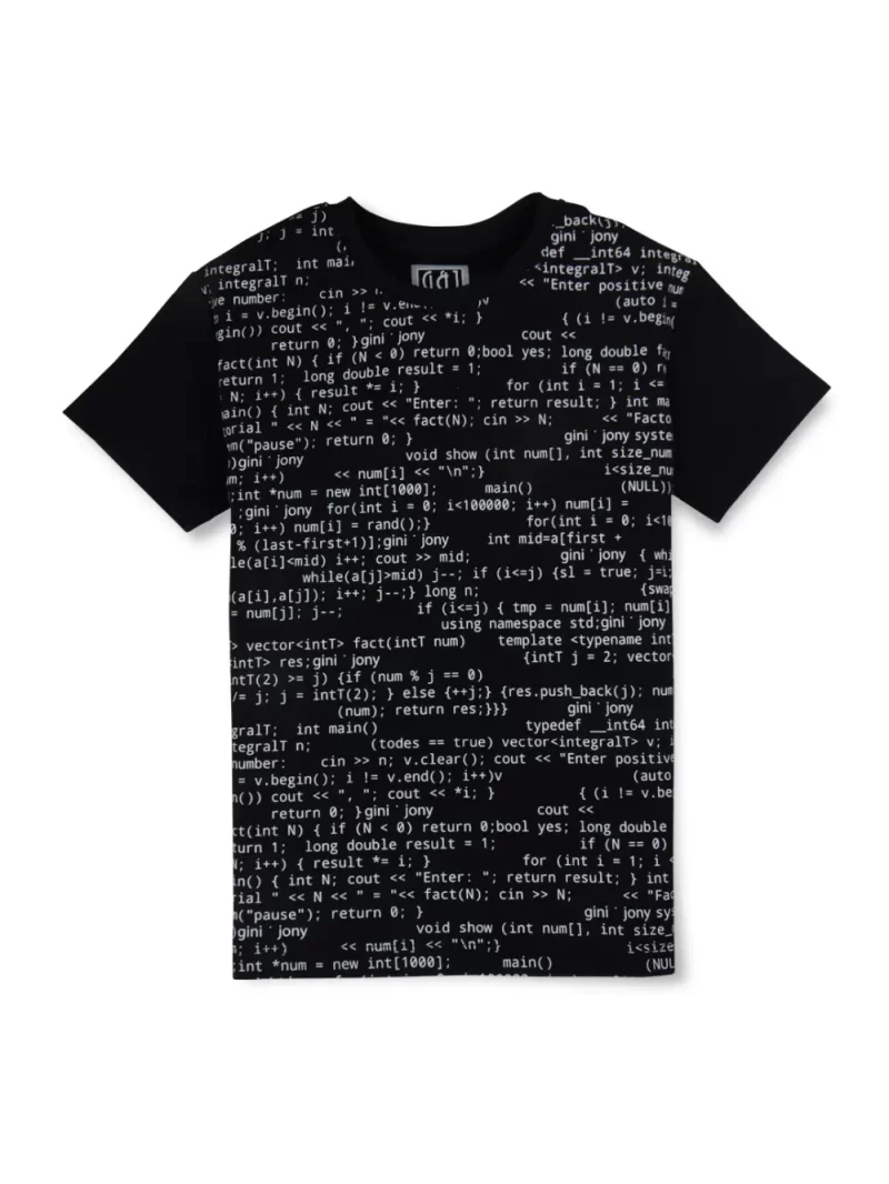 Gini And Jony Boys Black Typographic Print Cotton T-Shirt Half Sleeves
