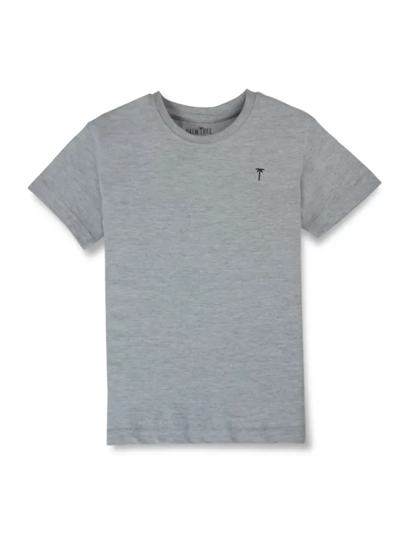 Gini And Jony Boys Grey Typographic Print Cotton T-Shirt Half Sleeves