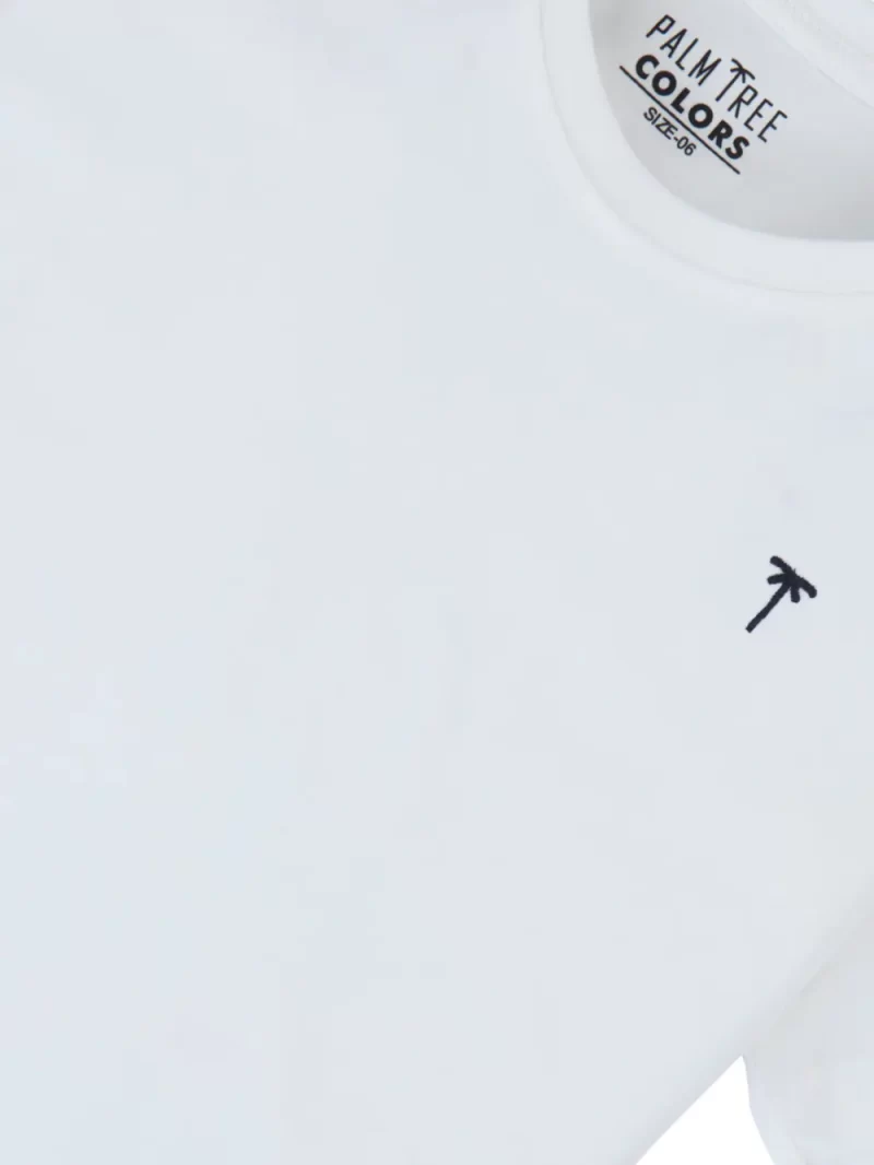 Gini And Jony Girls White Typographic Print Cotton Knits Top Half Sleeves 9-10 Years