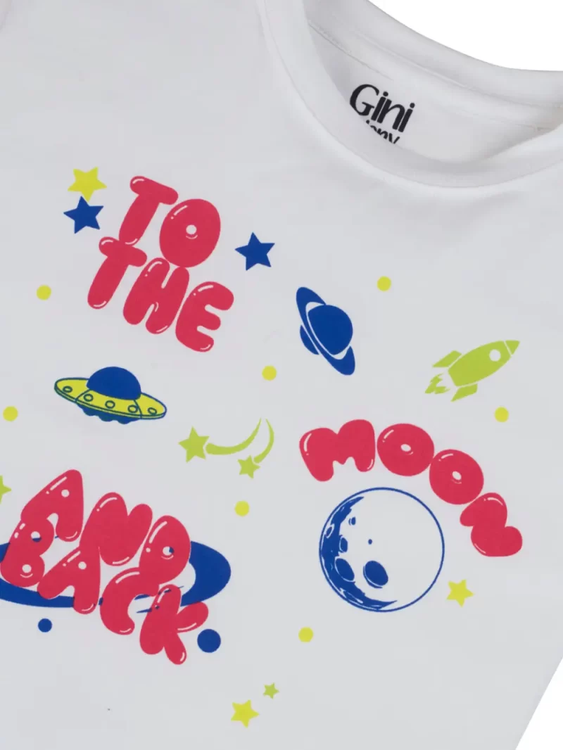 Gini And Jony Girls Cotton Round Neck Half Sleeves Knits Top