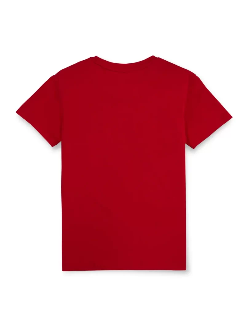Gini And Jony Boys Red Graphic Print Cotton Lycra T-Shirt Half Sleeves