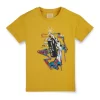 Gini And Jony Boys Yellow Graphic Print Cotton Lycra T-Shirt Half Sleeves