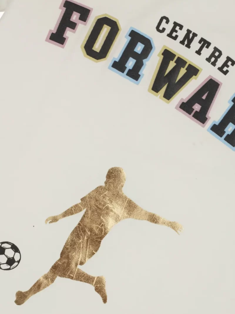 Gini And Jony Boys White Graphic Print Cotton T-Shirt Half Sleeves