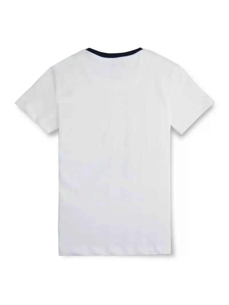 Gini And Jony Boys White Typographic Print Cotton T-Shirt Half Sleeves